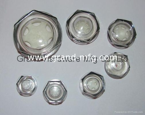 качество  M60x2 Circular Plastic Oil Sight Glass withe reflector male Metric Thread Liquid Level Gauge M42X2 M36X1.5 Oil Level Sight Gauge Supplier Фабрика