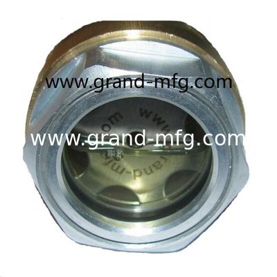 качество  male G thread 1/4 inch aluminum liquid level sight glasses with natural glass window  Oil Level Sight Glass for Pump Gearboxes and Compressors Фабрика