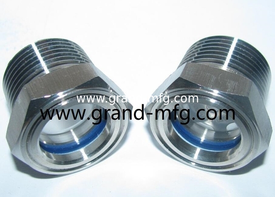 NPT нить 1/2" 3/4" нержавеющей стали 304 стекло для очистки масла без шестиугольного блокировочного ореха SS304 НАВЛЕЖЕНИЕ НА ОЛЕЙ