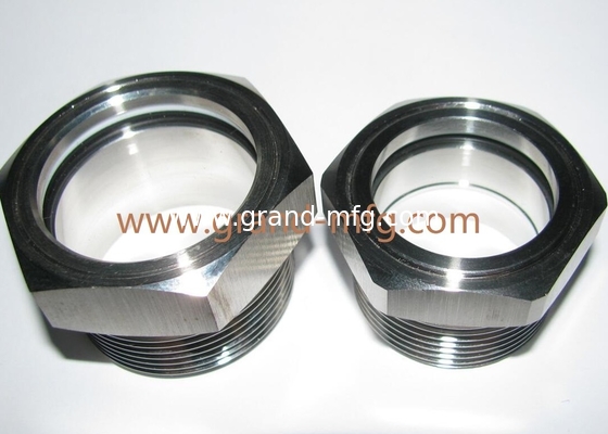 Мужчина BSP G1 1/2 &quot; SS304 нержавеющей стали стеклянного масляного уровня прицел пробка с блокировкой орехов пищевое оборудование стеклянный прицел смотровая галерея