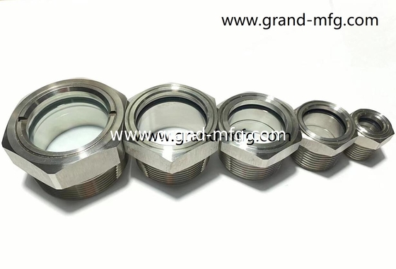 M27X1.5 SS304 Oil Sight Glass Level Monitor с большим видом окна и блокировочным гайком SUS304 sight glass oil gauge