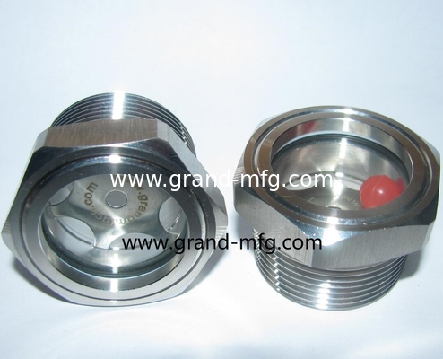 Мужчина BSP G1 1/2 &quot; SS304 нержавеющей стали стеклянного масляного уровня прицел пробка с блокировкой орехов пищевое оборудование стеклянный прицел смотровая галерея