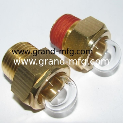 NPT нить 1/2&quot; 3/4&quot; 1&quot; Насосы медные уровни масла Тяжелая работа Радиаторы купол уровень масла стеклянный прицел пробка масляный габарит