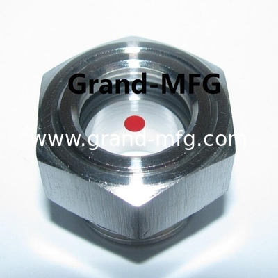 M27X1.5 SS304 Oil Sight Glass Level Monitor с большим видом окна и блокировочным гайком SUS304 sight glass oil gauge
