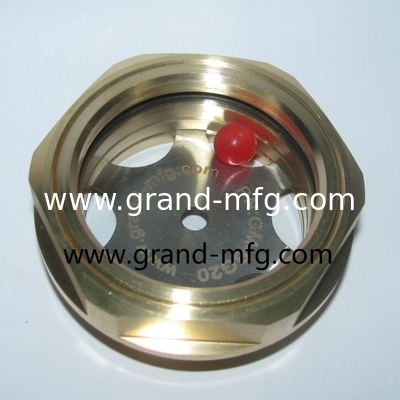 Мужской NPT нить 1/2&quot; 3/8&quot; 3/4&quot; 1&quot; 3-D Bull Eye Sight Glass Heavy Duty Brass Oil Sight Glasses Dome Sight Glass