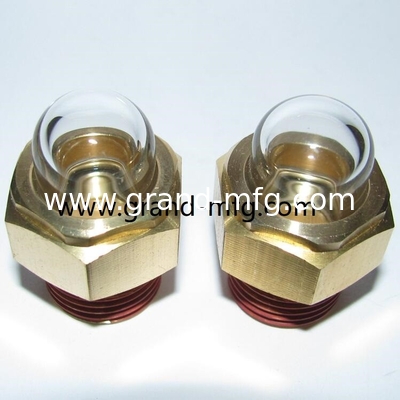 Мужской NPT нить 1/2&quot; 3/8&quot; 3/4&quot; 1&quot; 3-D Bull Eye Sight Glass Heavy Duty Brass Oil Sight Glasses Dome Sight Glass
