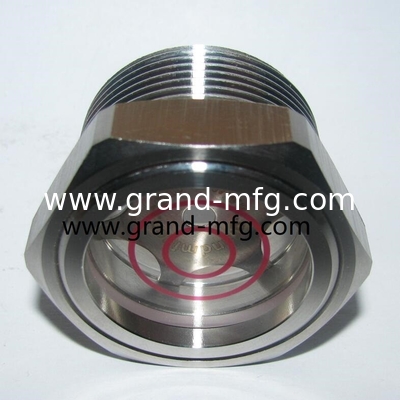 NPT2 INCH 3&quot; SS304 Мужской конец нитки Нож Тип Equipwith большое окно для просмотра и блокировочный гайка SUS304 прицел стекло масляный габарит