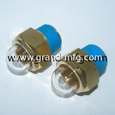 Вид стекла 1/2-14 NPT Hex Top Liquid Dome Oil Level видовые окна латунь Вставка 3/8 &quot;Стеклянный видоизмеритель