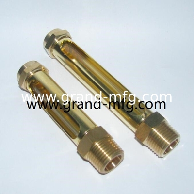 Медные нефтяные нивелиры в мужской нитке NPT, BSP, G1/8&quot;,1/4&quot;,3/8&quot;,1/2&quot;3/4&quot;,1&quot;, с кварцевой стеклянной трубкойГидравлический нефтяной нивелир для легкой установки