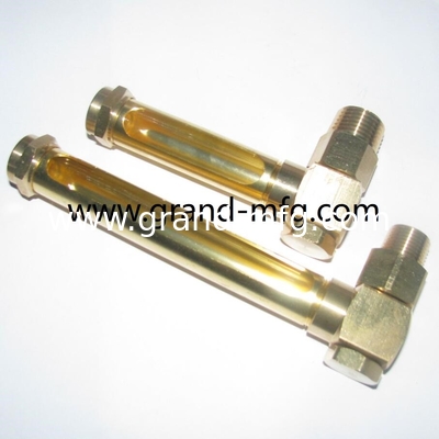 Медные нефтяные нивелиры в мужской нитке NPT, BSP, G1/8&quot;,1/4&quot;,3/8&quot;,1/2&quot;3/4&quot;,1&quot;, с кварцевой стеклянной трубкойГидравлический нефтяной нивелир для легкой установки