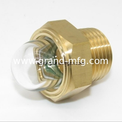 Мужской NPT нить 1/2&quot; 3/8&quot; 3/4&quot; 1&quot; 3-D Bull Eye Sight Glass Heavy Duty Brass Oil Sight Glasses Dome Sight Glass