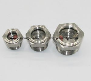мужской NPT BSP нить 1 дюйм нержавеющей стали 304 быков глаз глаз стекло с закаленным стеклом