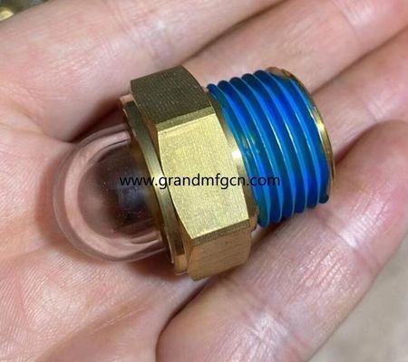 мужской NPT 1/2 INCH прозрачный купольный оливковый прицел стеклянный шестигранный винтовой прицел Указатели уровня масла индикаторы уровня масла с блокировкой нитей