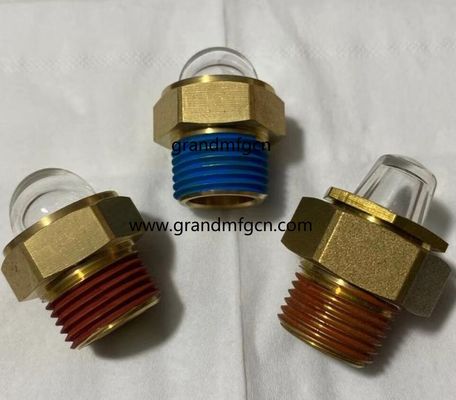 мужской NPT 1/2 INCH прозрачный купольный оливковый прицел стеклянный шестигранный винтовой прицел Указатели уровня масла индикаторы уровня масла с блокировкой нитей