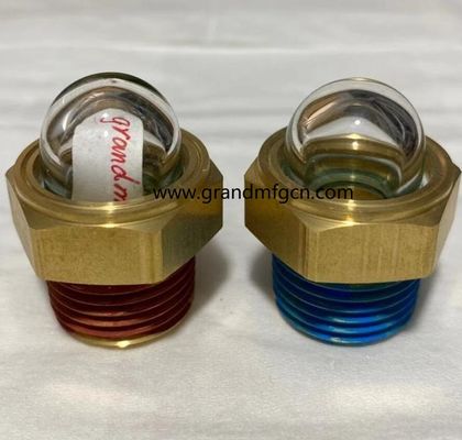на складе NPT нить 1 дюйм прозрачный купольный индикаторы уровня оливкового зрения шестеренковый винт в Оливковое зрение стекло с блокировкой нитки