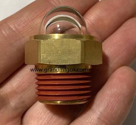 США мужской NPT нить3/8 дюйм латуни купольным уровне зрения оливкового стекла шестеренковый винт в Оливкового уровня зрения стекло окно с нитью блокировки латуни Оливкового зрения стекла для насоса Геймкости и компрессоры латуни материал NPT