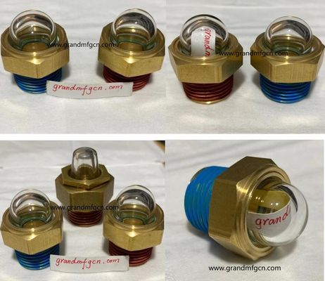 мужская нить NPT 3/8 INCH прозрачные купольные индикаторы уровня масла с шестеренковым винтом