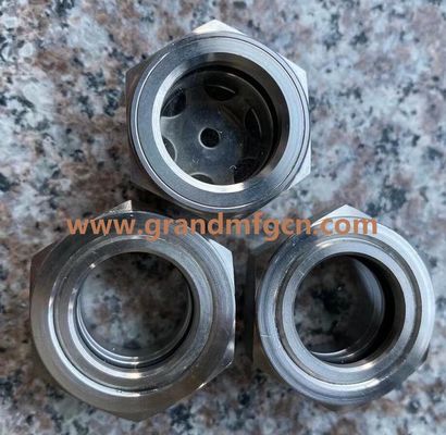 Высокое давление 1500PSI СВИДЕНИЕ ПЛЮТ ОКНО С РОДНЫМ КУЛЬТОМ BSP G3 / 4 &quot;масляный прицел стеклянный прицел с жидкостным потоком прицелов с красным шаром