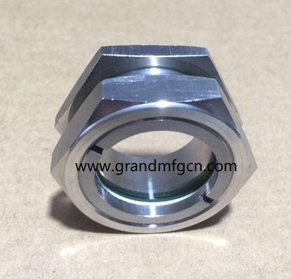 M27X1.5 SS304 Oil Sight Glass Level Monitor с большим видом окна и блокировочным гайком SUS304 sight glass oil gauge