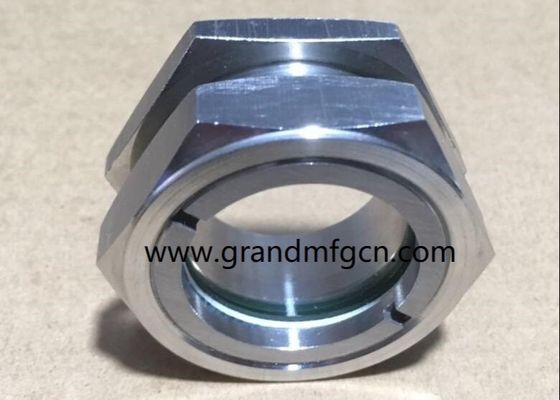 Мужчина BSP G1 1/4 &quot;нержавеющей стали 304 стекло для очистки масла с шестигранным блокировкой гайки SS316 НАВЛЕЖЕНИЕ НА ЗАГЛАЖЕНИЕ НА ЗАГЛАЖЕНИЕ