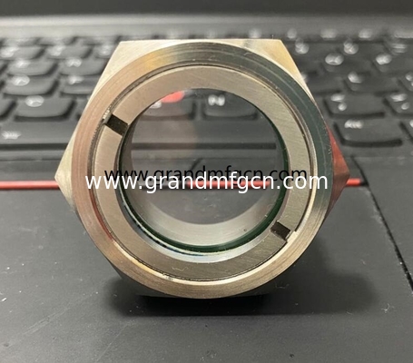 Мужчина BSP G1 1/2 &quot; SS304 нержавеющей стали стеклянного масляного уровня прицел пробка с блокировкой орехов пищевое оборудование стеклянный прицел смотровая галерея