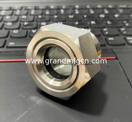 Мужчина BSP G1 1/2 &quot; SS304 нержавеющей стали стеклянного масляного уровня прицел пробка с блокировкой орехов пищевое оборудование стеклянный прицел смотровая галерея