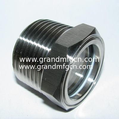 NPT нить 1/2" 3/4" нержавеющей стали 304 стекло для очистки масла без шестиугольного блокировочного ореха SS304 НАВЛЕЖЕНИЕ НА ОЛЕЙ