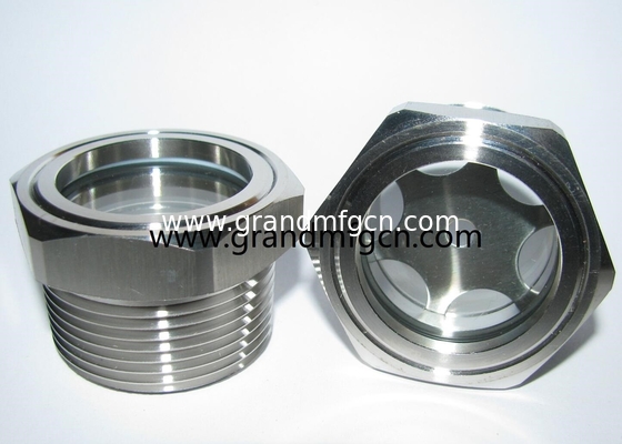 Мужчина BSP G1 1/4 &quot;нержавеющей стали 304 стекло для очистки масла с шестигранным блокировкой гайки SS316 НАВЛЕЖЕНИЕ НА ЗАГЛАЖЕНИЕ НА ЗАГЛАЖЕНИЕ