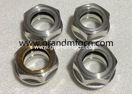 G3/8&quot; G1/4&quot; G1/2&quot; G1&quot; BSP Компрессор воздуха фрезерный шестигранный алюминиевый индикатор уровня масла