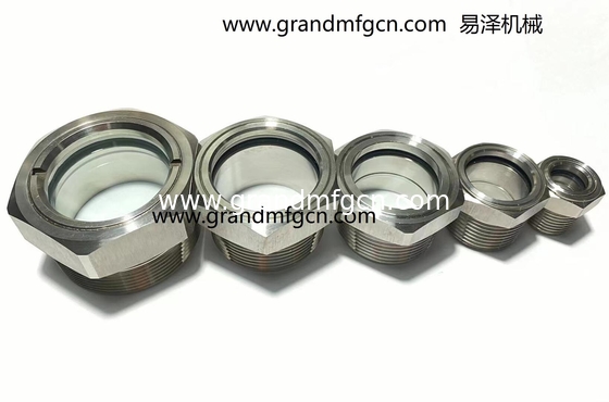 Мужчина BSP G1 1/4 &quot;нержавеющей стали 304 стекло для очистки масла с шестигранным блокировкой гайки SS316 НАВЛЕЖЕНИЕ НА ЗАГЛАЖЕНИЕ НА ЗАГЛАЖЕНИЕ